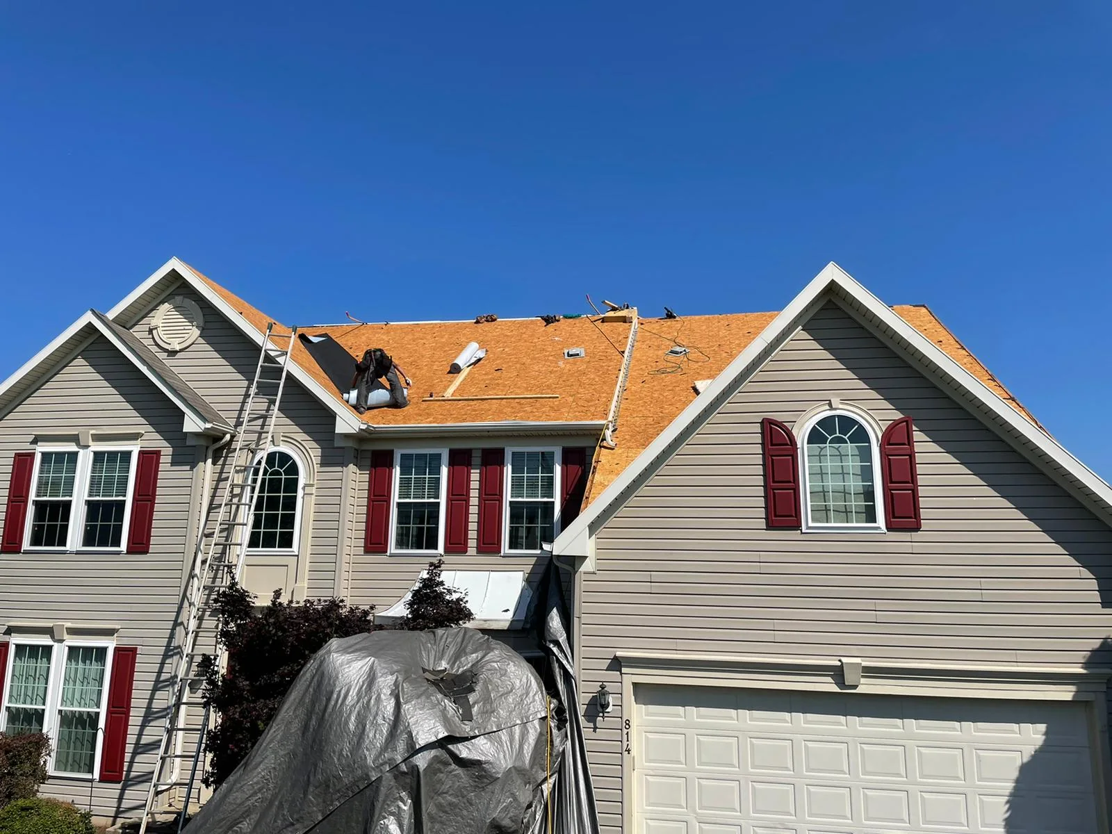 JM General Contractors roofing project in progress